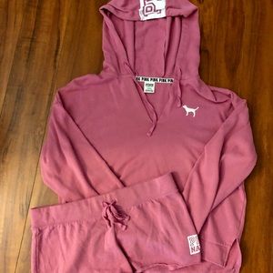 Never Worn Victoria’s Secret PINK Hoodie/Short Set